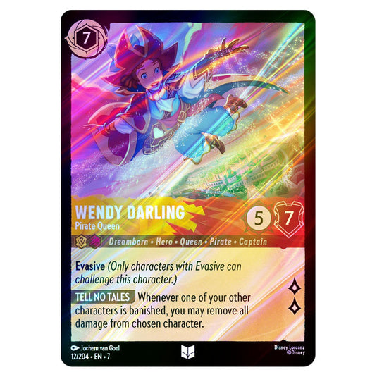 Wendy Darling - Pirate Queen 12/204 card from the Lorcana set Archazia's Island