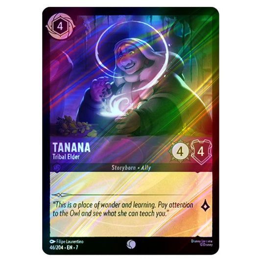 Tanana - Tribal Elder 46/204 card from the Lorcana set Archazia's Island