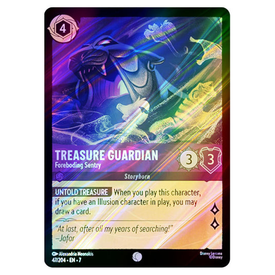Treasure Guardian - Foreboding Sentry 47/204 card from the Lorcana set Archazia's Island