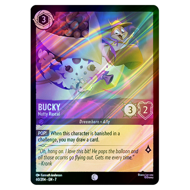 Island Rascal Lorcana - Archazia's Island - Bucky - Nutty Rascal (Common) - 60/204