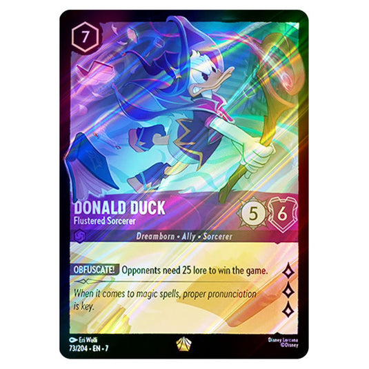 Donald Duck - Flustered Sorcerer 73/204 card from the Lorcana set Archazia's Island