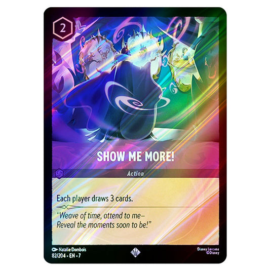 Show me More! 82/204 card from the Lorcana set Archazia's Island