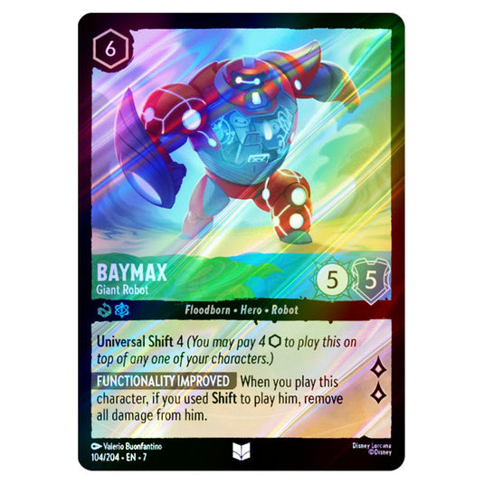 Baymax - Giant Robot 104/204 card from the Lorcana set Archazia's Island