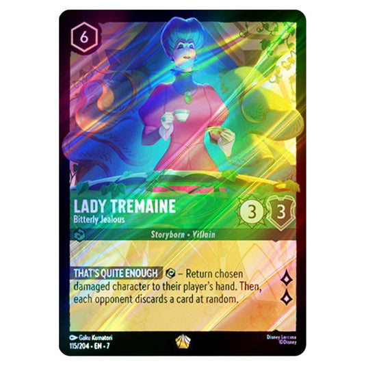 Lady Tremaine - Bitterly Jealous 115/204 card from the Lorcana set Archazia's Island