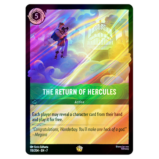 The Return of Hercules 118/204 card from the Lorcana set Archazia's Island