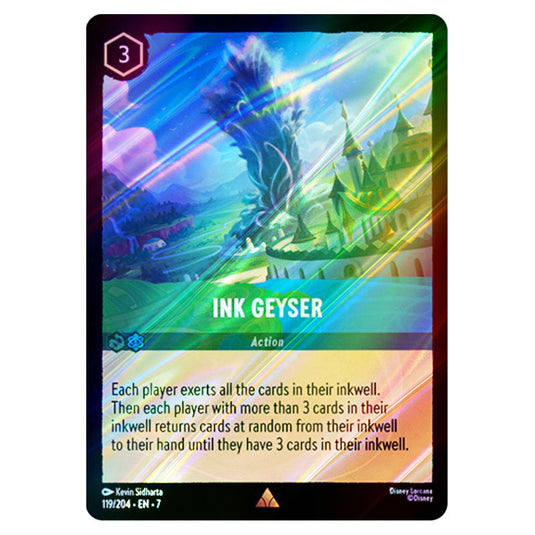 Ink Geyser 119/204 card from the Lorcana set Archazia's Island