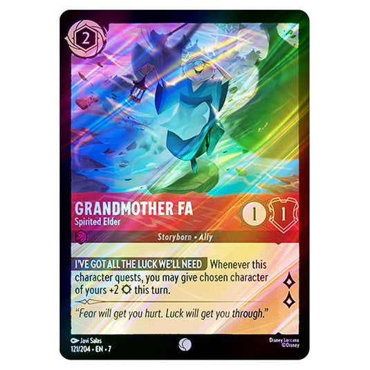 Grandmother Fa - Spirited Elder 121/204 card from the Lorcana set Archazia's Island