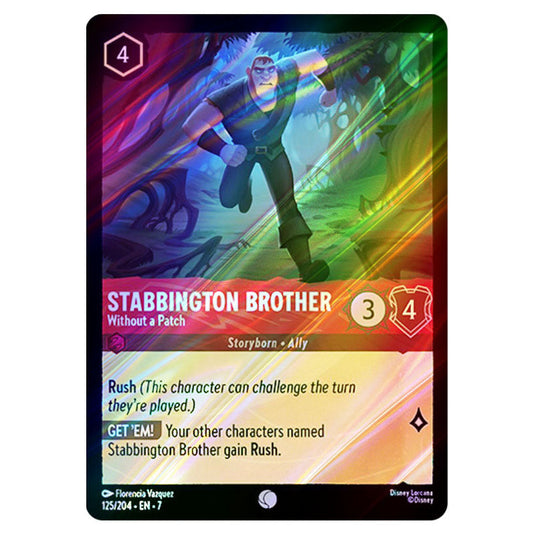 Stabbington Brother - Without a Patch 125/204 card from the Lorcana set Archazia's Island