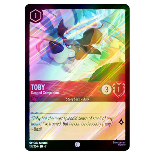 Toby - Dogged Companion 131/204 card from the Lorcana set Archazia's Island