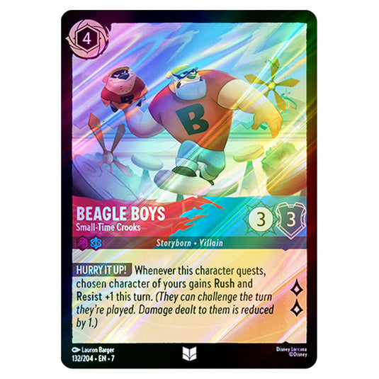 Beagle Boys - Small-Time Crooks 132/204 card from the Lorcana set Archazia's Island