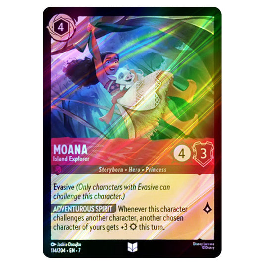 Moana - Island Explorer 134/204 card from the Lorcana set Archazia's Island