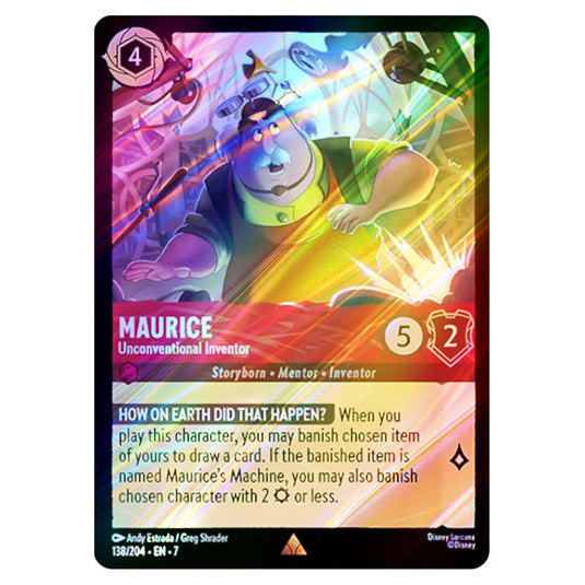 Maurice - Unconventional Inventor 138/204 card from the Lorcana set Archazia's Island