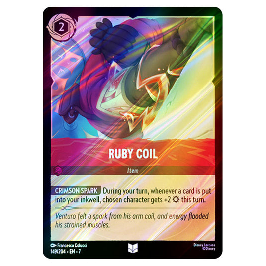 Ruby Coil 149/204 card from the Lorcana set Archazia's Island