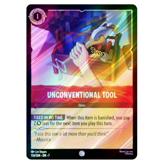 Unconventional Tool 150/204 card from the Lorcana set Archazia's Island