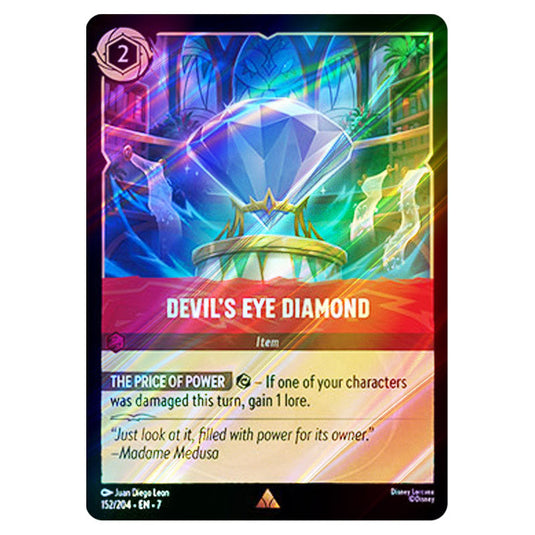 Devil's Eye Diamond 152/204 card from the Lorcana set Archazia's Island