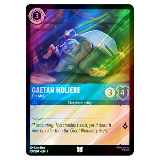Gaetan Moliere - The Mole 158/204 card from the Lorcana set Archazia's Island