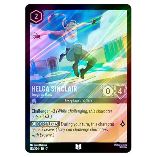 Helga Sinclair - Tough as Nails 183/204 card from the Lorcana set Archazia's Island