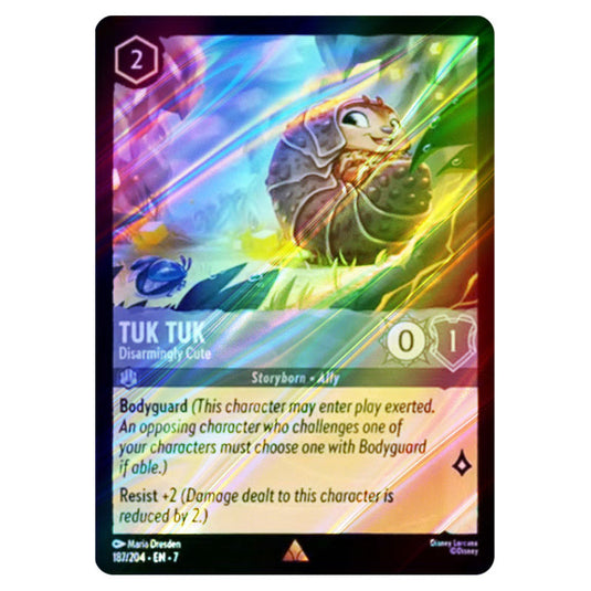 Tuk Tuk - Disarmingly Cute 187/204 card from the Lorcana set Archazia's Island