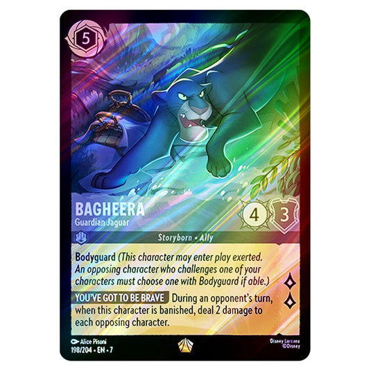 bagheera lorcana card Lorcana - Archazia's Island - Bagheera - Guardian Jaguar (Legendary)