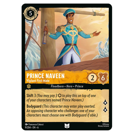 Lorcana - Azurite Sea - Prince Naveen - Vigilant First Mate (Uncommon) Lorcana - Azurite Sea - Prince Naveen - Vigilant First Mate (Uncommon)