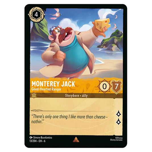 Lorcana - Azurite Sea - Monterey Jack - Good-Hearted Ranger (Rare) - 1 Lorcana - Azurite Sea - Monterey Jack - Good-Hearted Ranger (Rare) - 1