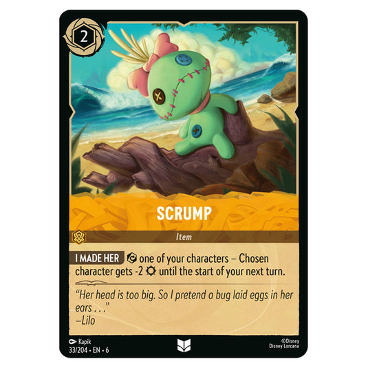 Scrump 33/204 card from the Lorcana set Azurite Sea