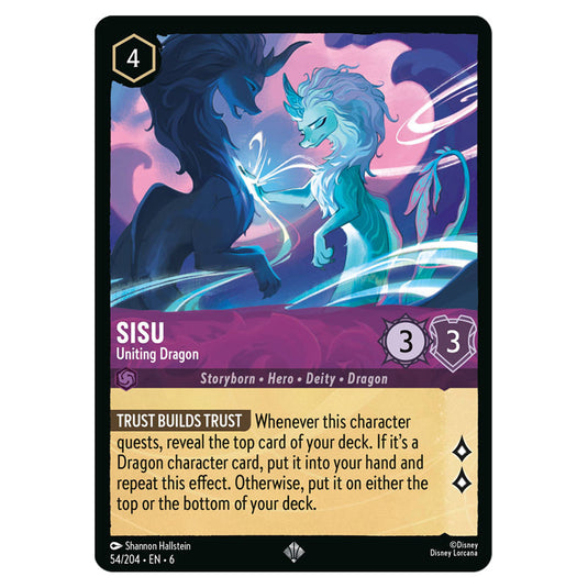 Sisu - Uniting Dragon 54/204 card from the Lorcana set Azurite Sea