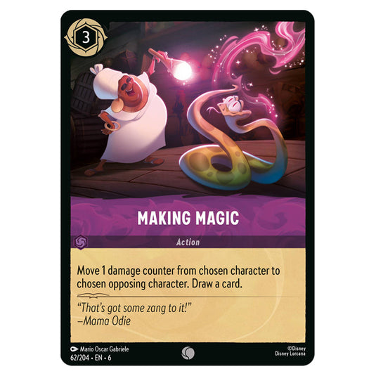 Making Magic 62/204 card from the Lorcana set Azurite Sea