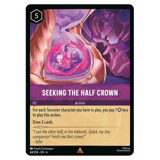 Seeking the Half Crown 64/204 card from the Lorcana set Azurite Sea