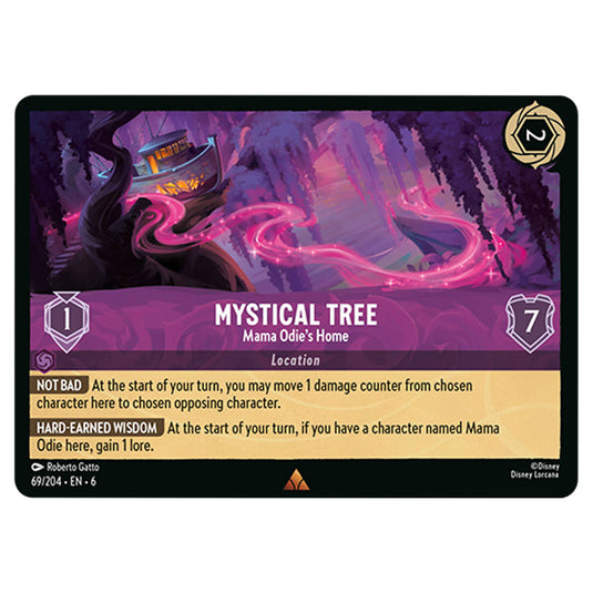Mystical Tree 69/204 card from the Lorcana set Azurite Sea
