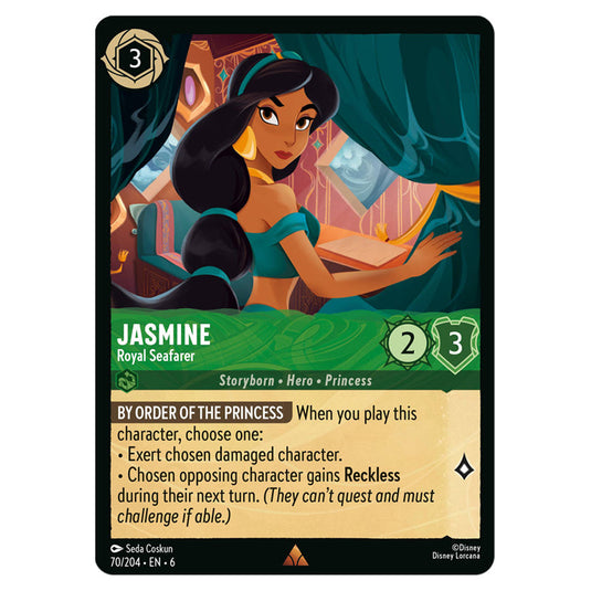 Jasmine - Royal Seafarer 70/204 card from the Lorcana set Azurite Sea