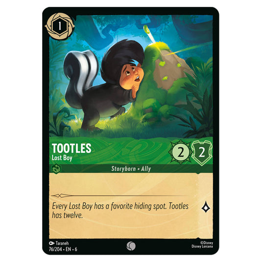 Tootles - Lost Boy 76/204 card from the Lorcana set Azurite Sea