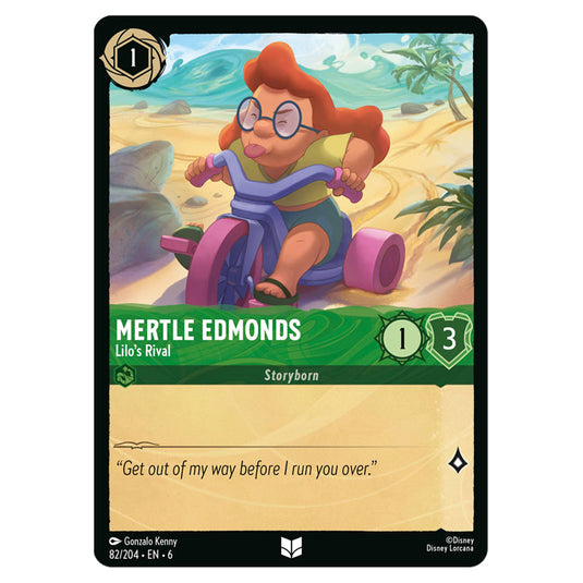 Mertle Edmonds - Lilo's Rival 82/204 card from the Lorcana set Azurite Sea