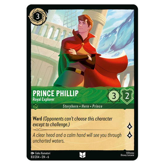 Prince Phillip - Royal Explorer 83/204 card from the Lorcana set Azurite Sea