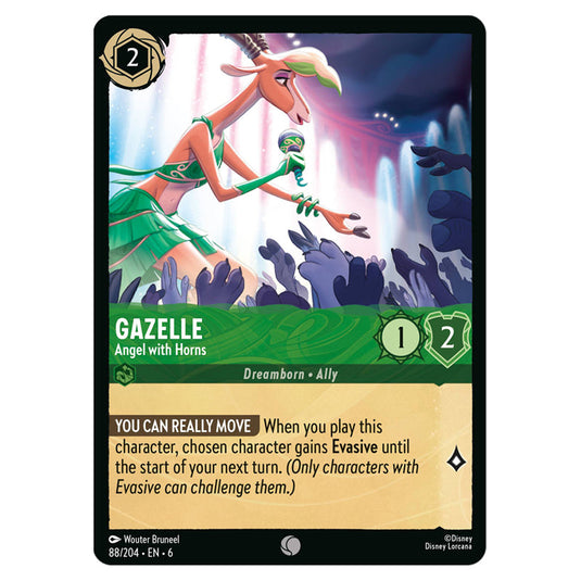 Gazelle - Angel with Horns 88/204 card from the Lorcana set Azurite Sea