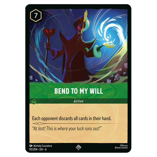 Bend to My Will 93/204 card from the Lorcana set Azurite Sea