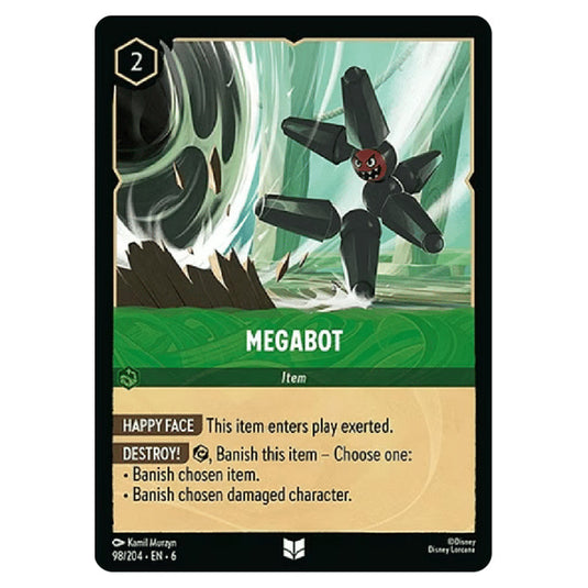 Megabot 98/204 card from the Lorcana set Azurite Sea