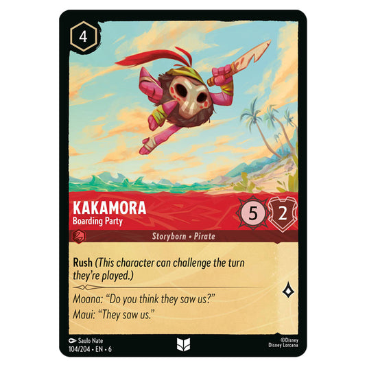Kakamora - Boarding Party 104/204 card from the Lorcana set Azurite Sea