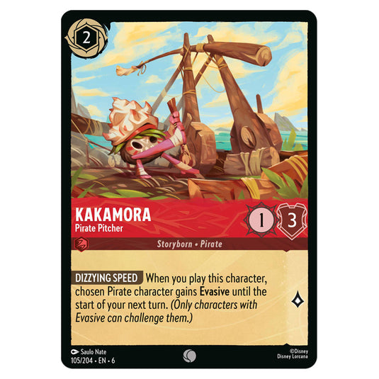 Kakamora - Pirate Pitcher 105/204 card from the Lorcana set Azurite Sea