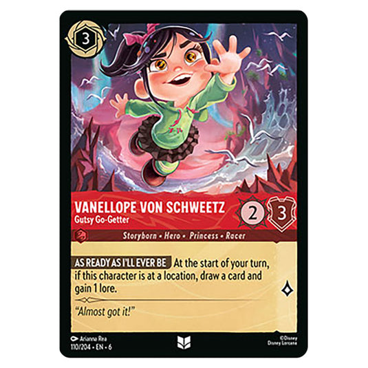 Vanellope Von Schweetz - Gutsy Go-Getter 110/204 card from the Lorcana set Azurite Sea