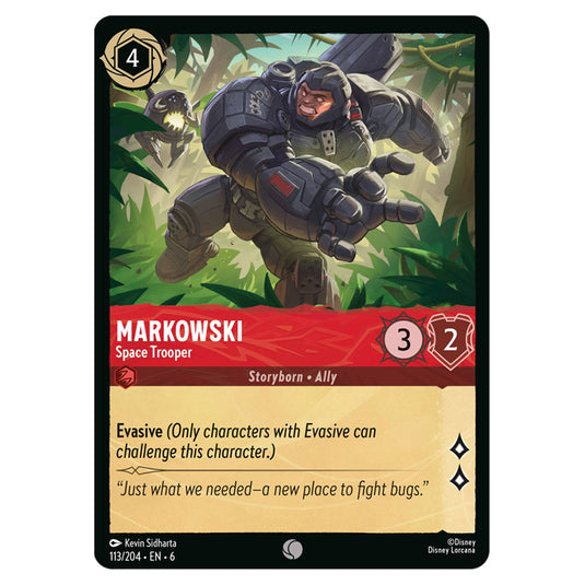 Markowski - Space Trooper 113/204 card from the Lorcana set Azurite Sea