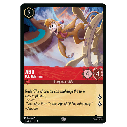 Abu - Bold Henchman 114/204 card from the Lorcana set Azurite Sea