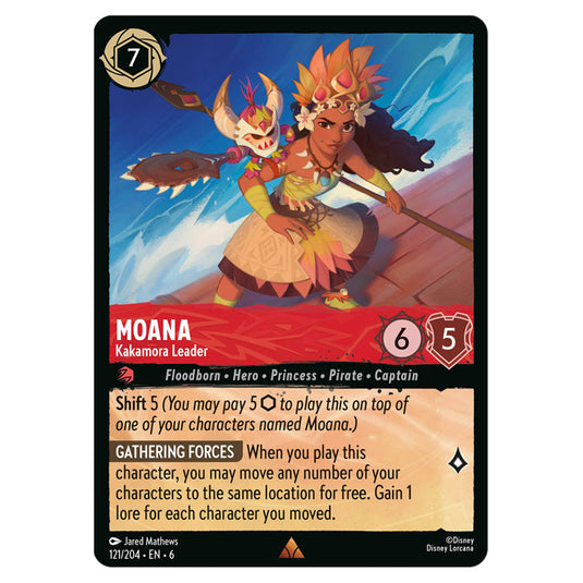 Moana - Kakamora Leader 121/204 card from the Lorcana set Azurite Sea