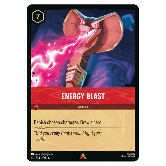 Energy Blast 131/204 card from the Lorcana set Azurite Sea