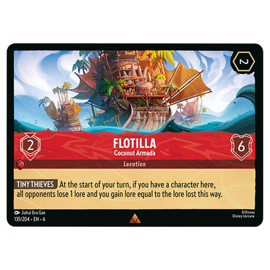 Flotilla 135/204 card from the Lorcana set Azurite Sea