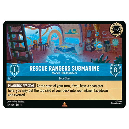 Rescue Rangers Submarine 169/204 card from the Lorcana set Azurite Sea