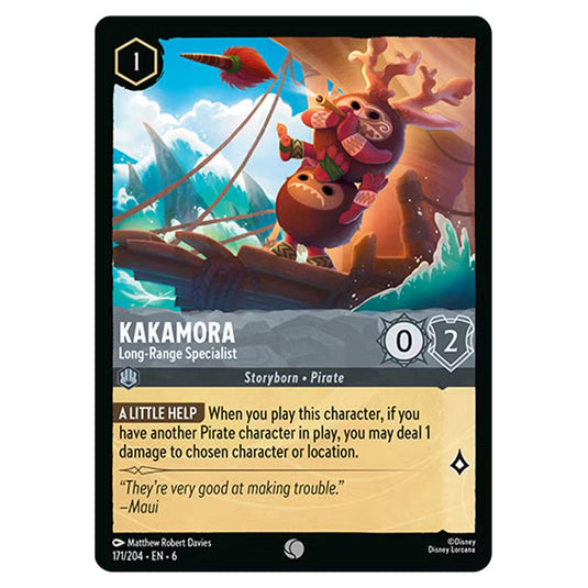 Kakamora - Long-Range Specialist 171/204 card from the Lorcana set Azurite Sea