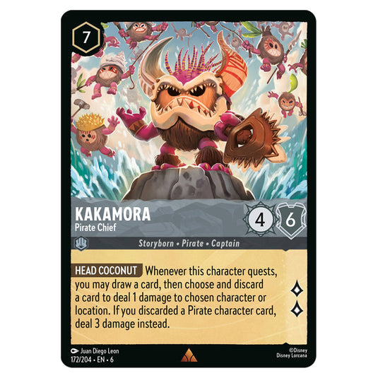 Lorcana - Azurite Sea - Kakamora - Pirate Chief (Rare) - 172/204 Lorcana - Azurite Sea - Kakamora - Pirate Chief (Rare) - 172/204