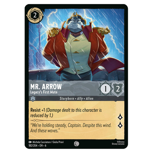 Mr. Arrow - Legacy's First Mate 182/204 card from the Lorcana set Azurite Sea