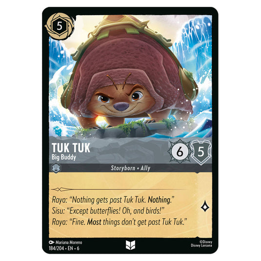 Tuk Tuk - Big Buddy 184/204 card from the Lorcana set Azurite Sea